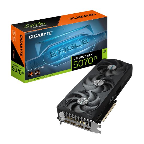 Picture of Gigabyte GeForce RTX™ 5070 Ti EAGLE OC SFF 16G, 2542 MHz, CUDA 8960, 28 Gbps, GDDR7, 256 bit, PCI-E 5.0, PSU 750W, DisplayPort 2.1b x3 HDMI 2.1b x1