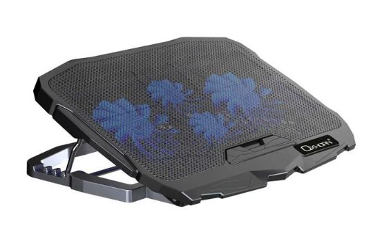 Picture of Oxhorn Laptop Cooling Stand High Adjustable 4 High Adjustable Angles 4 Silent Fans 2xUSB 2.0 Ports Fit for 9-17' Laptop/Tablet