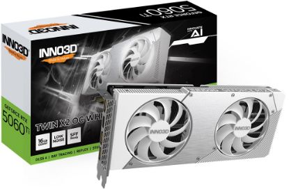 Picture of INNO3D nVidia GeForce RTX 5060 Ti TWIN X2 OC White 16GB GDDR7, 2602MHz Boost Clock, RAM 28Gbps, 3xDP, 1xHDMI