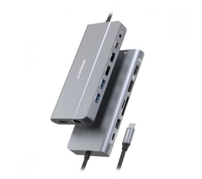 Picture of mbeat® Elite X14 Triple 4K Display Multi-Port USB-C Hub USB-C 3.2 Gen 2 × 1, Supports USB-C DisplayPort 1.4 (DP-Alt Mode)  HDMI 2.0 Version × 2, Max.