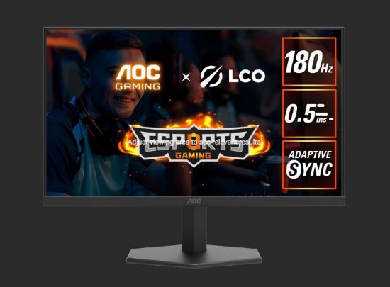 Picture of AOC 27'QHD,IPS,180Hz,1ms GtG / 0.5ms MPRT,HDR10,1H1DP, normal stand,Adaptive Sync,Low input lag,Gaming mode,Dial Point,Shadow  Control,Low blue mode