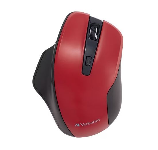Picture of Verbatim Silent Ergonomic Wireless LED Mouse Red