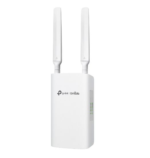 Picture of TP-Link ER703WP-4G-Outdoor Omada 4G+ Cat6 AX3000 Wi-Fi 6 Outdoor/Indoor Gateway, 574Mbps at 2.4 GHz + 2402 Mbps at 5 GHz (HE160) Wi-Fi Speed, 300 Mbps