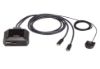 Picture of Aten 2-Port 4K DisplayPort USB-C Cable KVM Switch with Remote Port Selector