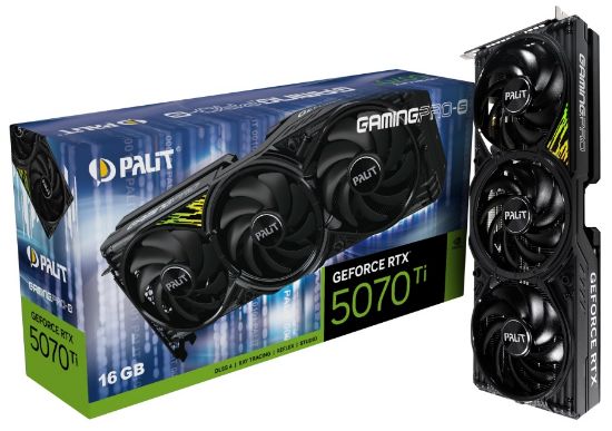 Picture of PALIT RTX5070Ti GAMINGPRO-S 16GB GDDR7 256bit 3-DP HDMI NE7507T019T2-GB2031U