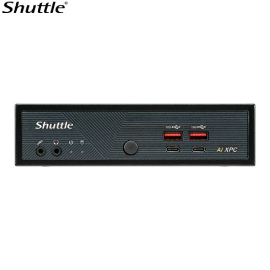 Picture of Shuttle AI XPC, Intel ® Meteor Lake Core Ultra 5 125H processor, 2x DDR5, 3x M.2 2280, 2x HDMI, 2x DP, 8x USB, 4x 2.5G LAN, 1x M.2 2230