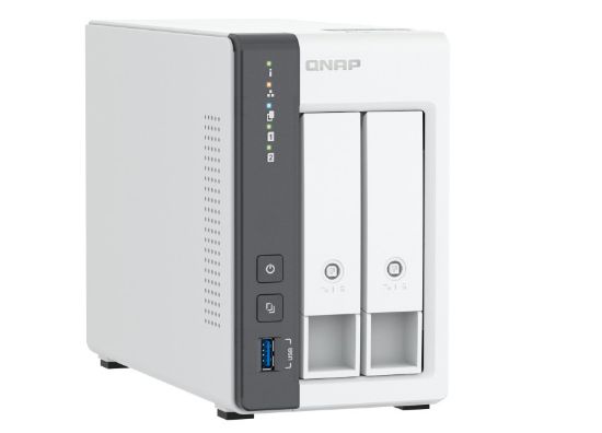 Picture of QNAP TS-216G 2-Bay NAS Storage System, 2.5GbE, Quad-Core 2.0GHz, 4GB RAM, Hot-Swappable, AI-Powered, RAID Support, USB One-Touch Backup