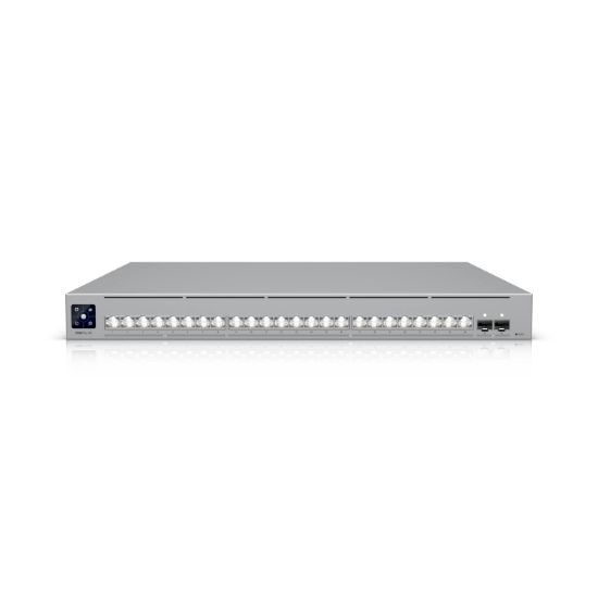 Picture of Ubiquiti  Pro XG 24, Professional-grade, 24-port Layer 3, Etherlighting Switch , (16) 10 GbE, (8) 2.5 GbE, (2) 25G SFP28 ports, DC Power Backup Ready