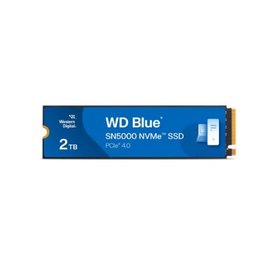 Picture of Western Digital WD Blue SN5000 NVMe™ 2TB SSD M.2 2280, 5,150MB/s R 4,850MB/s W, 650K IOPS R / 770K IOPS W, PCIe Gen4 x4, 5-Y Warranty