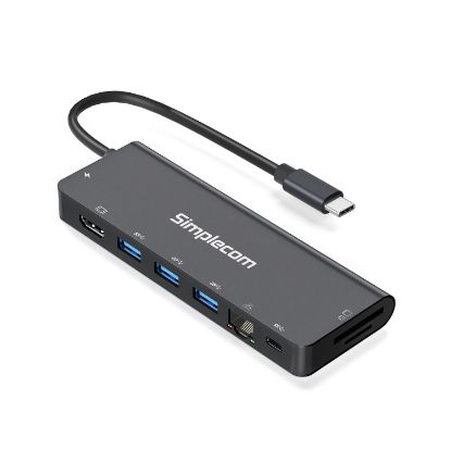 Picture of Simplecom CHT590 USB-C SuperSpeed 9-in-1 Multiport Docking Station HDMI 2.0