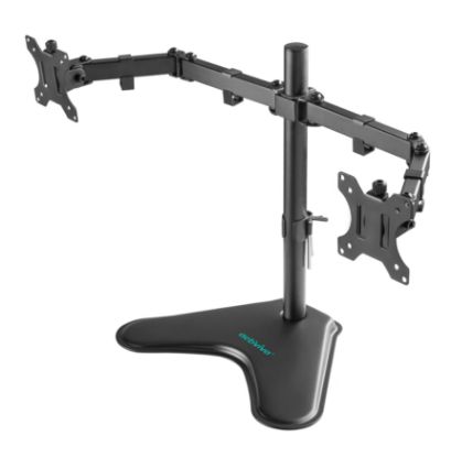 Picture of mbeat® activiva Dual-Screen Articulating Monitor Arm with Free-Standing Desktop Base provides the perfect solution for ergonomic comfort and workspace