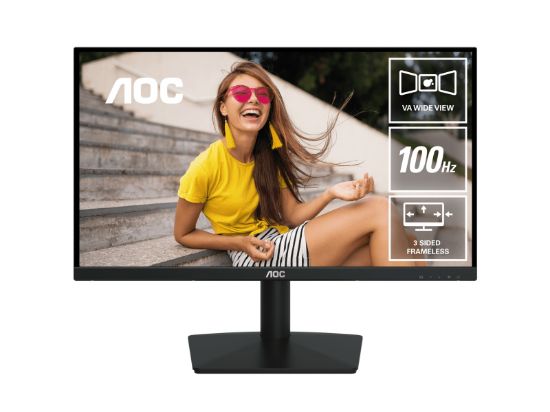 Picture of AOC 21.45'100Hz 1920 × 1080 (FHD) VGA × 1 HDMI 1.4 × 1 AdaptiveSync 3-Sided Frameless Low Blue Mode, Office, POS, Business, Uni, Home Monitor