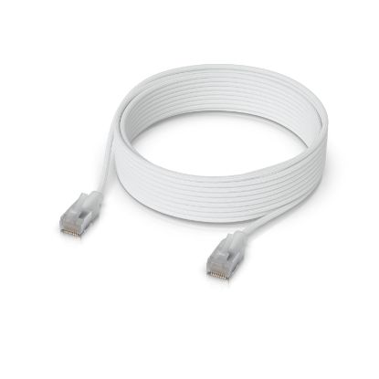 Picture of Ubiquiti UniFi Premium Patch Cable, 12M, White, Ultra-thin Braided Patch Cable, Designed And Optimized For 10 GbE Networking.