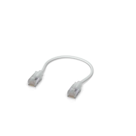 Picture of Ubiquiti UniFi Premium Patch Cable,0.15M, Single-Pack, White, Ultra-Thin Braided Patch Cable, Designed Optimized 10GbE Networking