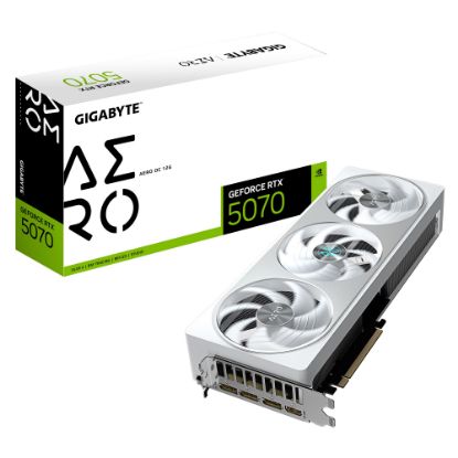 Picture of Gigabyte GeForce RTX™ 5070 AERO OC 12G, 2625 MHz, CUDA  6144, 128 Gbps, GDDR7,192 bit, PCI-E 5.0, P[SU 750W, DisplayPort 2.1b *3 HDMI 2.1b *1