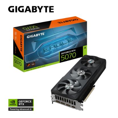 Picture of Gigabyte GeForce RTX™ 5070 EAGLE OC SFF 12G, 2587 MHz, CUDA  6144, 28 Gbps, GDDR7, 192 bit, PCI-E 5.0, PSU 750W, DisplayPort 2.1b *3 HDMI 2.1b *1