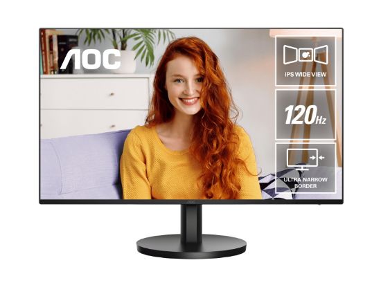 Picture of AOC 23.8' IPS 1ms 120hz, Ultra Slim, Speakers, Flicker Free, FHD 1080, VGA, HDMI. VESA 100 x 100, Earphone.Low Blue, Adaptive Sync Office Monitor