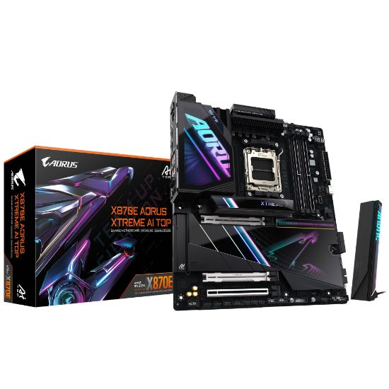Picture of Gigabyte X870E AORUS XTREME AI TOP AMD AM5 ATX Motherboard 4x DDR5~256GB,3x PCIe x16, 4x M.2, 4x SATA 6, 10x USB 3.2, 6x USB2.0, 2x USB-C,