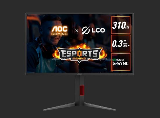 Picture of AOC 24.5' Fast IPS,1920 × 1080 FHD, 310Hz, 0.3ms, HDR400, HAS Stand, G-sync Compatible Gaming Monitor
