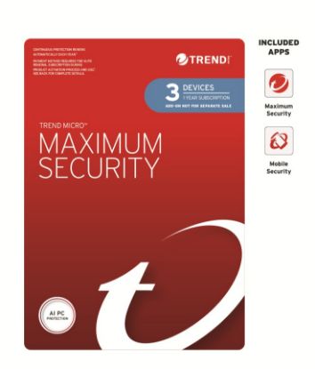 Picture of Trend Micro Maximum Security Plus (3 Devices) 1 Year Add-on Auto Renew OEM (Plus = Secure VPN / Cleaner Pro)