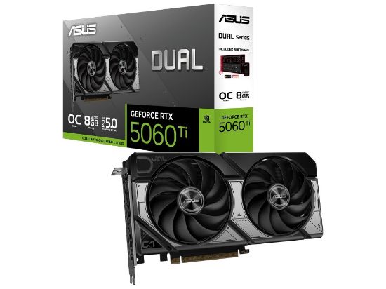Picture of ASUS nVidia GeForce PRIME-RTX5060TI-O8G RTX 5060 Ti 8GB GDDR7 OC Edition 2617 MHz Boost Clock, RAM 28Gbps, 772 AI TOPs, Digital Max Resolution