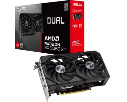 Picture of ASUS AMD Radeon Dual RX9060XT 8G GDDR6 20 Gbps​ 128-bit 2.5 Slot 202 x 120 x 49mm