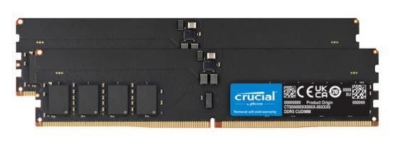 Picture of Crucial 32GB (2x16GB) DDR5 CUDIMM 6400MHZ CL52 Desktop PC Memory for Intel Core Ultra Processors AI PC