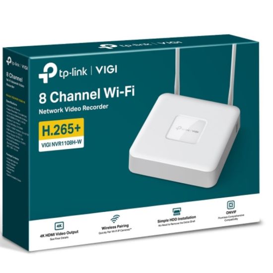 Picture of TP-Link VIGI NVR1108H-W 8 Channel Wi-Fi Network Video Recorder, 4K HDMI Output、16MP Decoding Capacity、RX/TX-80Mbps/60Mbps、8-Channel Simultaneous