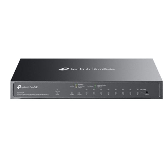 Picture of TP-Link ES210GMP Omada 10-Port Gigabit Easy Managed Switch with 8-Port PoE+,  Flow Control, Loopback Detection, Port Isolation, Port Mirroring, LAG, V