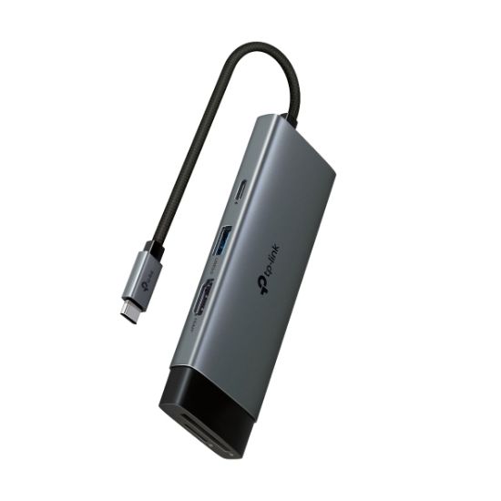 Picture of TP-Link UH7021C USB Type-C 7-in-1 Hub Powerful 100W Fast Charging, 5 Gbps SuperSpeed Data Transfer, Easy to Use with Plug & Play