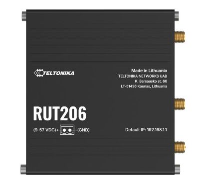 Picture of Teltonika RUT206 Industrial 4G Router, Cat 4, RS232 & RS485 for serial communication, 2-PIN POWER INPUT, Active and Passive PoE inputs