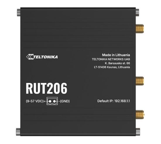 Picture of Teltonika RUT206 Industrial 4G Router, Cat 4, RS232 & RS485 for serial communication, 2-PIN POWER INPUT, Active and Passive PoE inputs
