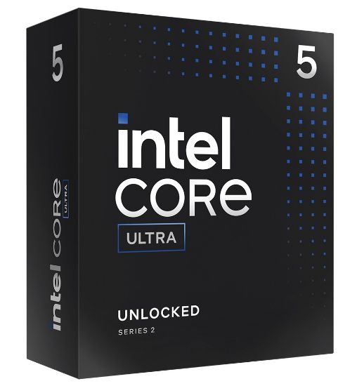 Picture of Intel Core Ultra 5 Processor 245K LGA1851 (24M Cache, up to 5.20 GHz)(15th Gen), Integrated Graphics.  Please note: No CPU Cooler Included