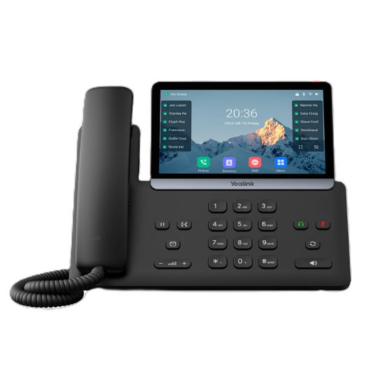 Picture of Yealink SIP-T77U IP Phone, 7' Touchscreen, 16 SIP Accounts, Dual USB, HD Voice, PoE, Linux 6.1, TEE Encryption, Wall Mountable