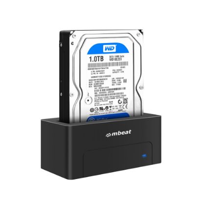 Picture of mbeat D1 USB 3.0 3.5' & 2.5' SATA HDD Docking Station - Black Product Weight: 250g HDD Capacity: Max. 20TB Data Speed: Max. 5Gbps