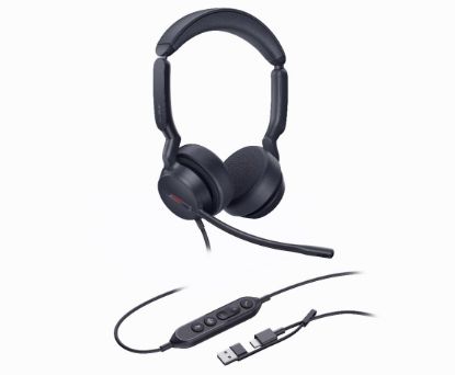 Picture of Yealink UH44 Dual Teams USB-C/A Microsoft Certified Teams USB Wired HeadsetDual Noise-Canceling Microphones 35mmSpeaker Busylight Leather Ear Cushions
