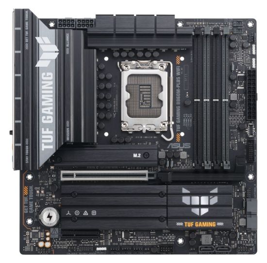 Picture of ASUS TUF GAMING B860M-PLUS WIFI LGA1851 mATX Motherboard 256GB, 4x DDR5, 1 x PCIe 5.0,  3 x M.2 slots,  4 x SATA, WiFi 7, 1 x HDMI, 1 x DP