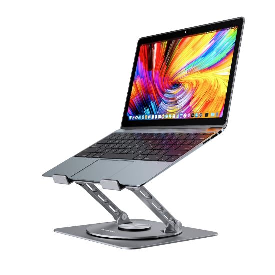 Picture of mbeat Stage S7 Rotating and Height-Adjustable Laptop Stand - Space Grey Material: Aluminium alloy Package Weight: 1.07kg