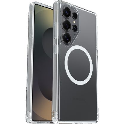 Picture of OtterBox Symmetry Clear Magnets Samsung Galaxy S25 Ultra 5G (6.9') Case Clear - (77-97520), DROP+ 3X Military Standard, Raised Edges, 7 Years Warranty