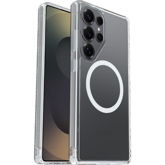 Picture of OtterBox Symmetry Clear Magnets Samsung Galaxy S25 Ultra 5G (6.9') Case Clear - (77-97520), DROP+ 3X Military Standard, Raised Edges, 7 Years Warranty