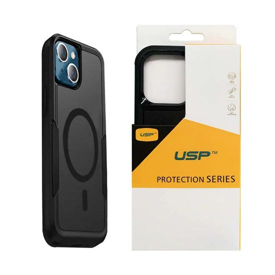 Picture of USP Apple iPhone 16 Pro Max (6.9') Armor Rugged Case With MagSafe Black - Military-Grade,  Multi layers, No-Slip, Sleek, Ultimate Protection