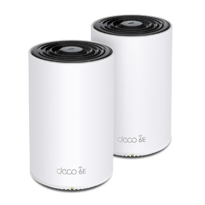 Picture of TP-Link Deco XE75 AXE5400 Tri-Band Mesh Wi-Fi 6E System (2-pack) 574 Mbps at 2.4 GHz + 2402 Mbps at 5 GHz + 2402 Mbps at 6 GHz