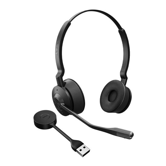 Picture of Jabra Engage 55 SE, Stereo, Link400a, UC DECT Headset, 150m Wireless Range, Noise Cancelling, Flexible, Portable, Durable, Lightweight, Busylight