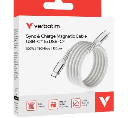 Picture of Verbatim Sync & Charge USB C to USB C 100W Magnetic 120 cm - Grey