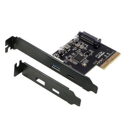 Picture of Simplecom EC312v2 PCIe x4 to 2-Port USB 3.2 Gen II 10Gbps USB-C and USB-A Expansion Card