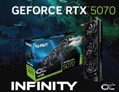 Picture of PALIT RTX5070 INFINITY 3 OC 12GB GDDR7 192bit 3-DP HDMI NE75070S19K9-GB2050S