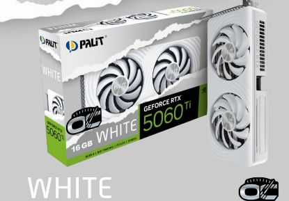 Picture of PALIT RTX5060Ti WHITE OC 16GB GDDR7 128bit 3-DP HDMI NE7506TU19T1-GB2061M