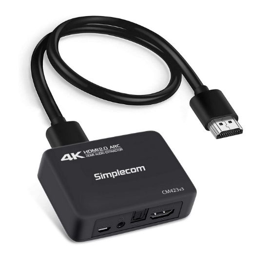 Picture of Simplecom CM423v3 HDMI 2.0 Audio Extractor Optical SPDIF + 3.5mm Stereo with ARC 4K@60Hz