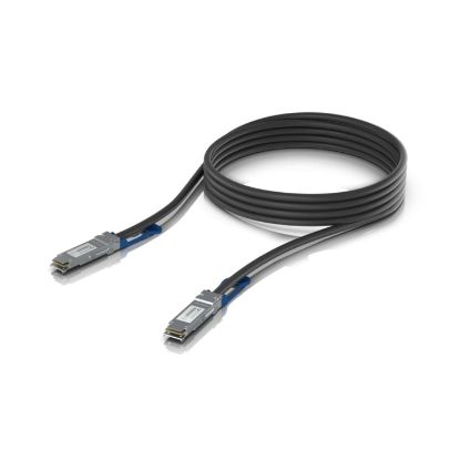 Picture of Ubiquiti 100G Direct Attach Cable, Cable length 3m, Single Pack, QSFP28 Direct Attach Cable With A 100 Gbps Max Data Rate