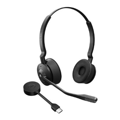Picture of Jabra Engage 55 SE, Stereo, Link400c, Teams DECT Headset, 150m Wireless Range, Noise Cancelling, Flexible, Portable, Durable, Lightweight, Busylight